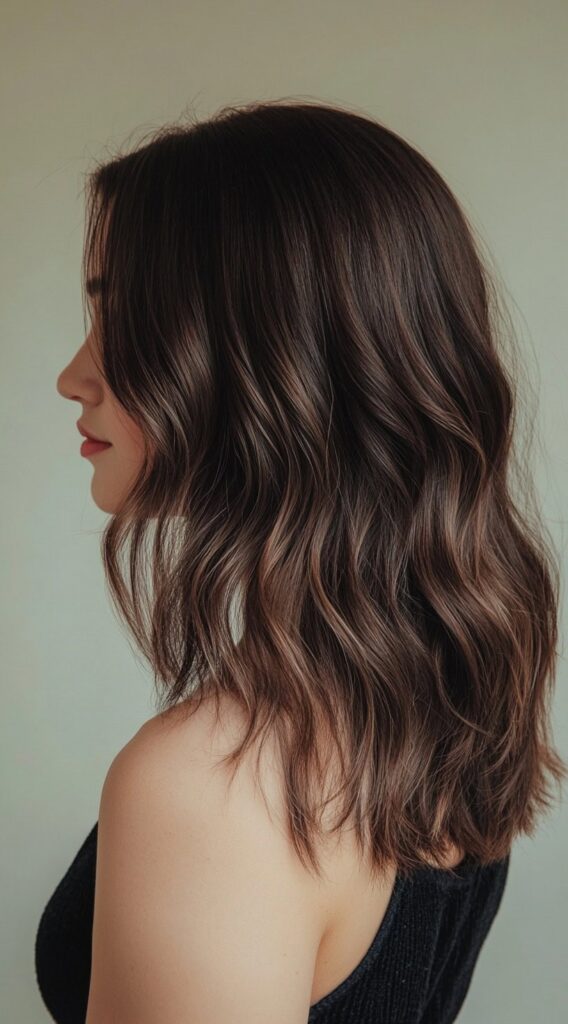 24 Winter Balayage Ideas for Brunettes: Subtle and Bold Hairstyles for a Fresh Winter Glow 5 subtle espresso balayage for medium waves