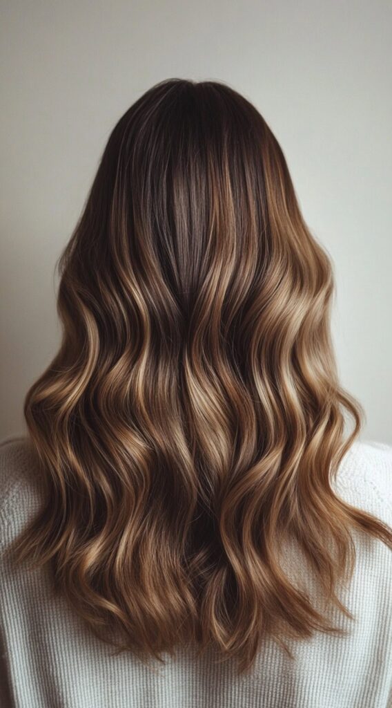 17 Honey Brown Balayage Ideas: Gorgeous Ideas for a Sun-Kissed Glow 10 sun kissed honey brown balayage with subtle waves