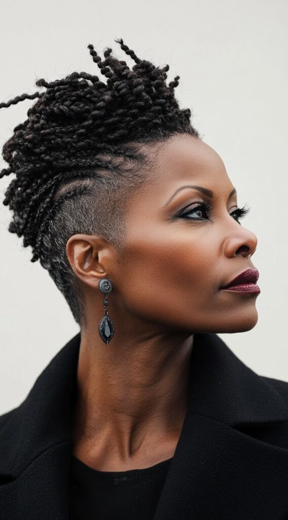Braids for Older Black Women Over 50: 17 Elegant and Age-Defying Hairstyles to Try 4 tapered braided mohawk