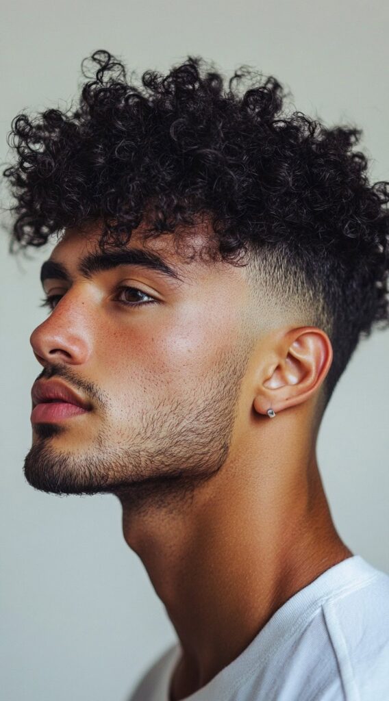 23 Curly Hairstyles for Men with Fade: Bold and Stylish Ideas for Every Curl Type 1 tapered curly high top fade