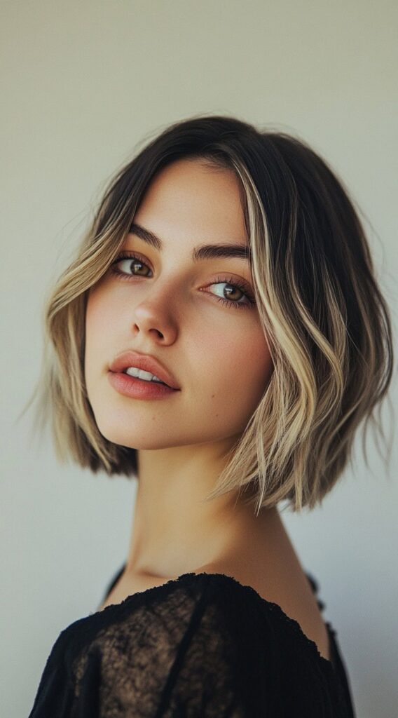 29 Modern Blonde Bob Hairstyles 28 textured blonde bob with shadow roots