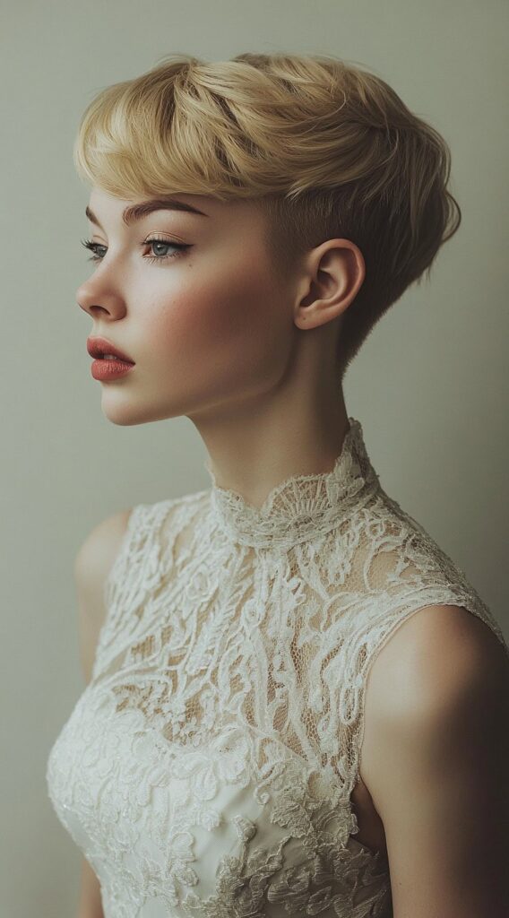 37 Formal Hairstyles for Short Hair: Elegant and Chic Ideas for Any Occasion 31 textured blonde pixie cut