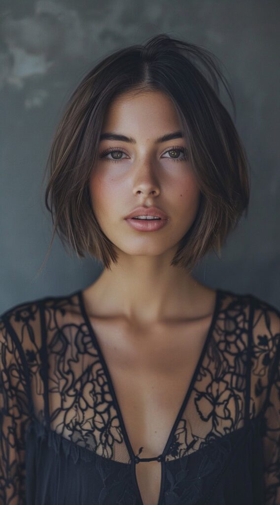 28 Short Hairstyles for Thin Hair: Stunning Ideas to Boost Volume and Style 1 textured bob with middle part