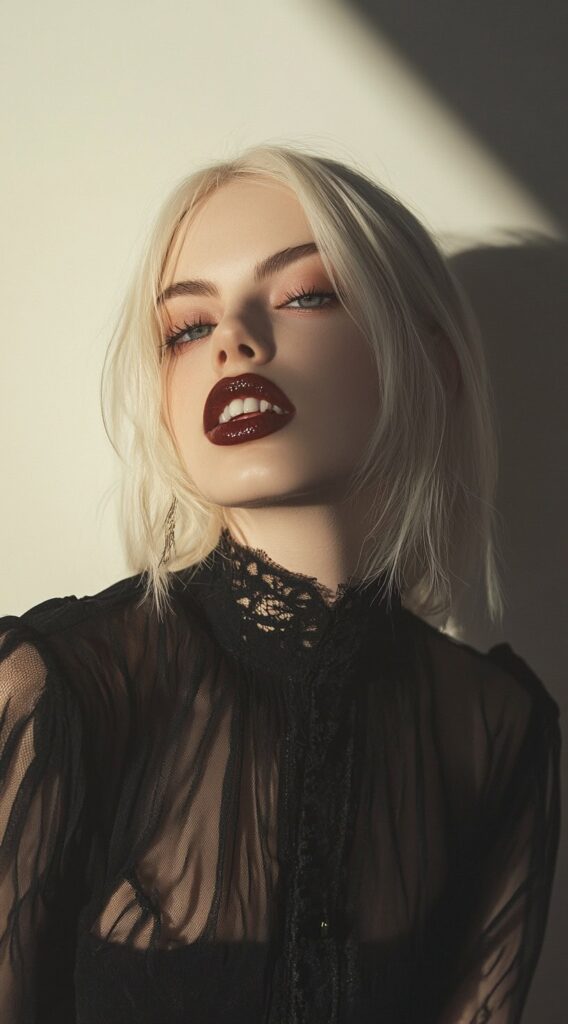 36+ Vampire Hairstyles for Women 23 textured bob with soft waves