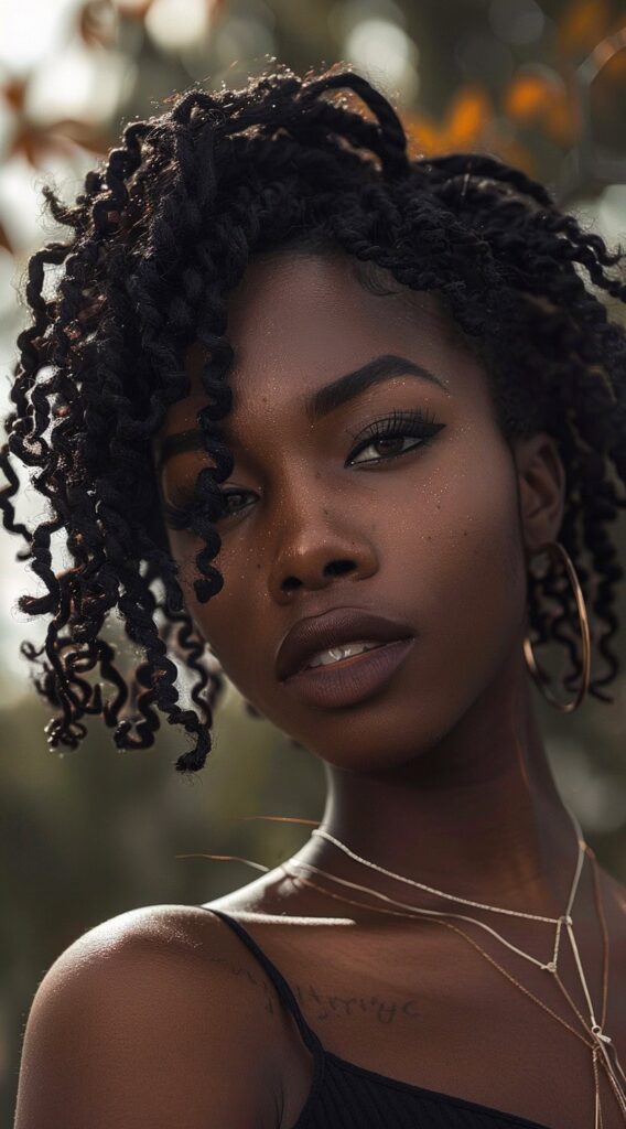21 Stunning Short Crochet Twist Hairstyles 11 textured crochet twist fringe