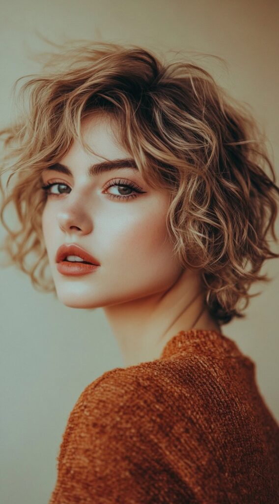 23 New Year’s Hairstyles for Short Hair 10 textured curly bob
