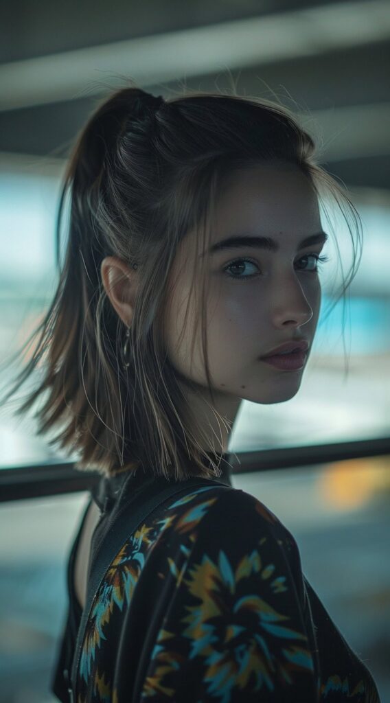 29 Airport Hairstyles for Short Hair: Trendy and Easy Ideas for Travel 8 textured half up half down