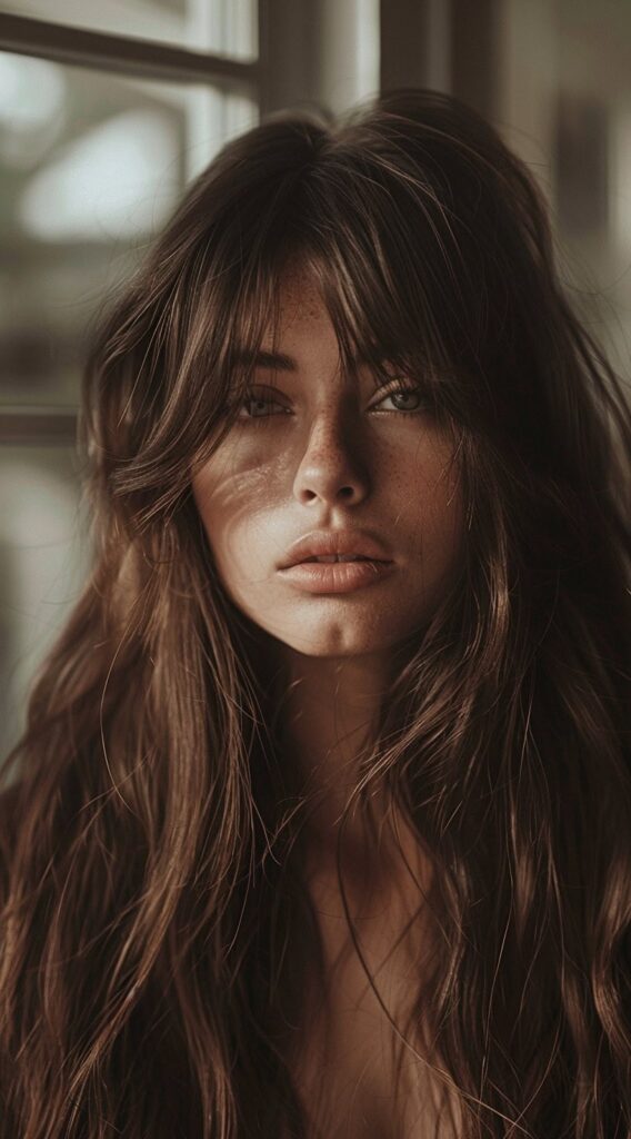 27 Long Hairstyles With Layers 19 textured layers with fringe