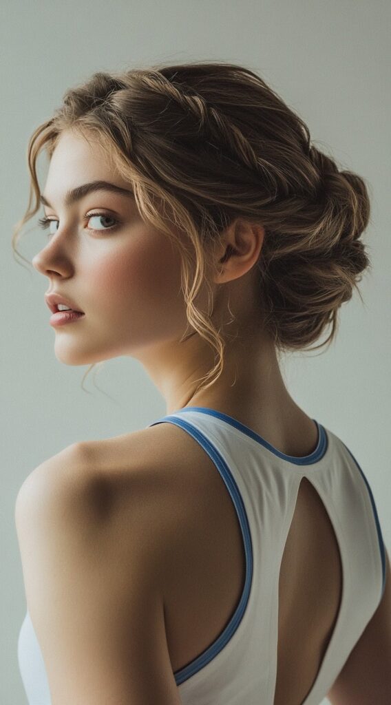 36 Top Basketball Hairstyles: Practical and Stylish Ideas for the Court 4 textured low bun with braided crown