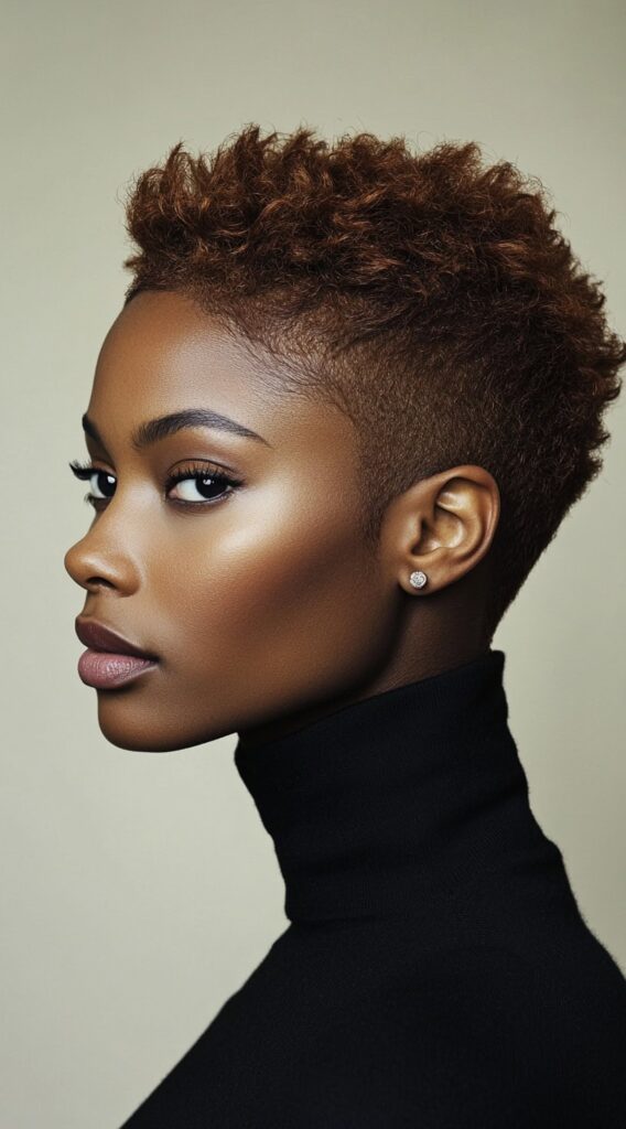 27 Trendy Pixie Hairstyles for Black Women 3 textured natural tapered pixie