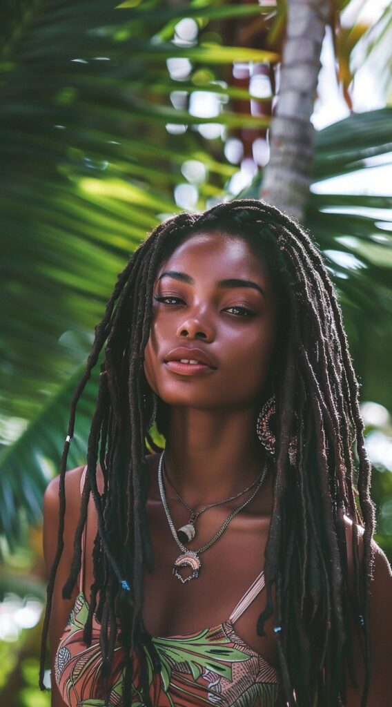 10 Vacation Hairstyles for Black Women: Stunning Ideas for Your Next Getaway 10 thick locs with side part