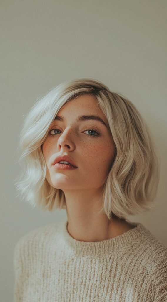 29 Modern Blonde Bob Hairstyles 9 tousled blonde bob with textured ends