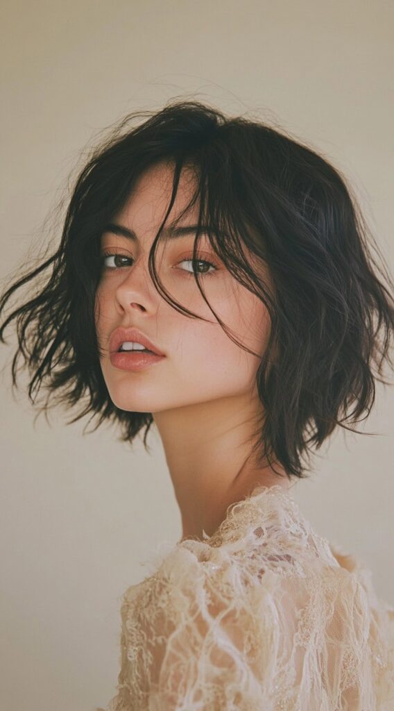 23 New Year’s Hairstyles for Short Hair 20 tousled bob with piecey layers