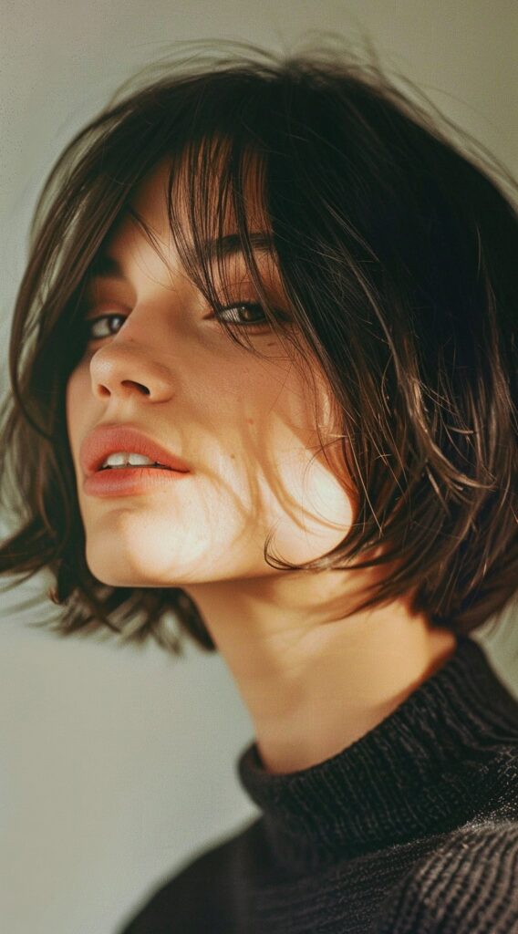 28 Short Hairstyles for Thin Hair: Stunning Ideas to Boost Volume and Style 14 tousled bob with soft bangs 2