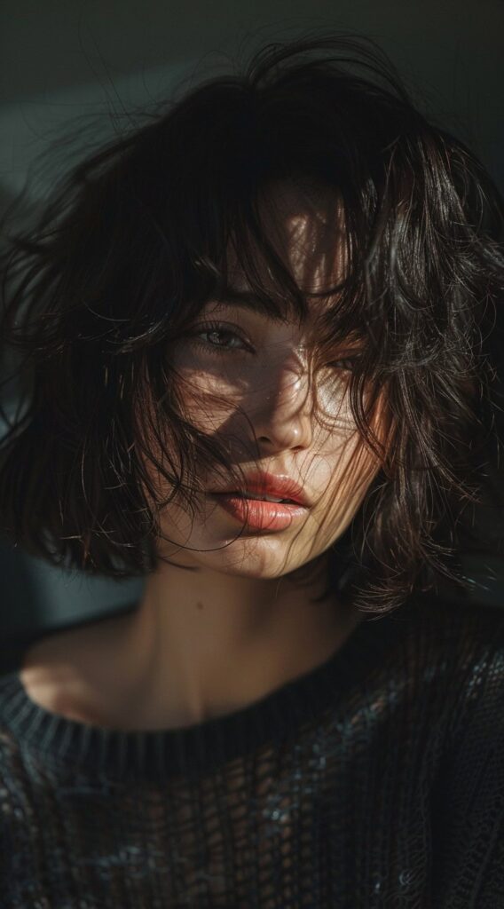 28 Short Hairstyles for Thin Hair: Stunning Ideas to Boost Volume and Style 9 tousled bob with wispy bangs 3