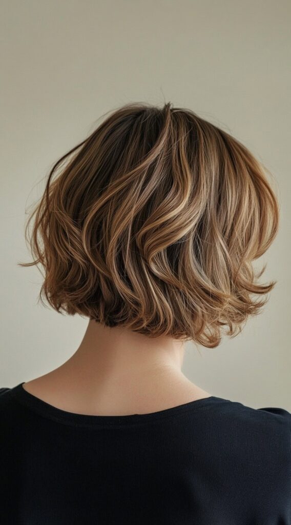 17 Honey Brown Balayage Ideas: Gorgeous Ideas for a Sun-Kissed Glow 7 tousled honey brown balayage on short bob