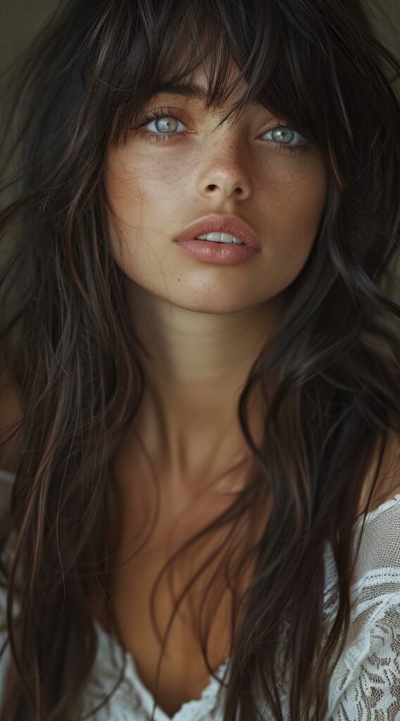 27 Long Hairstyles With Layers 16 tousled layers with wispy bangs
