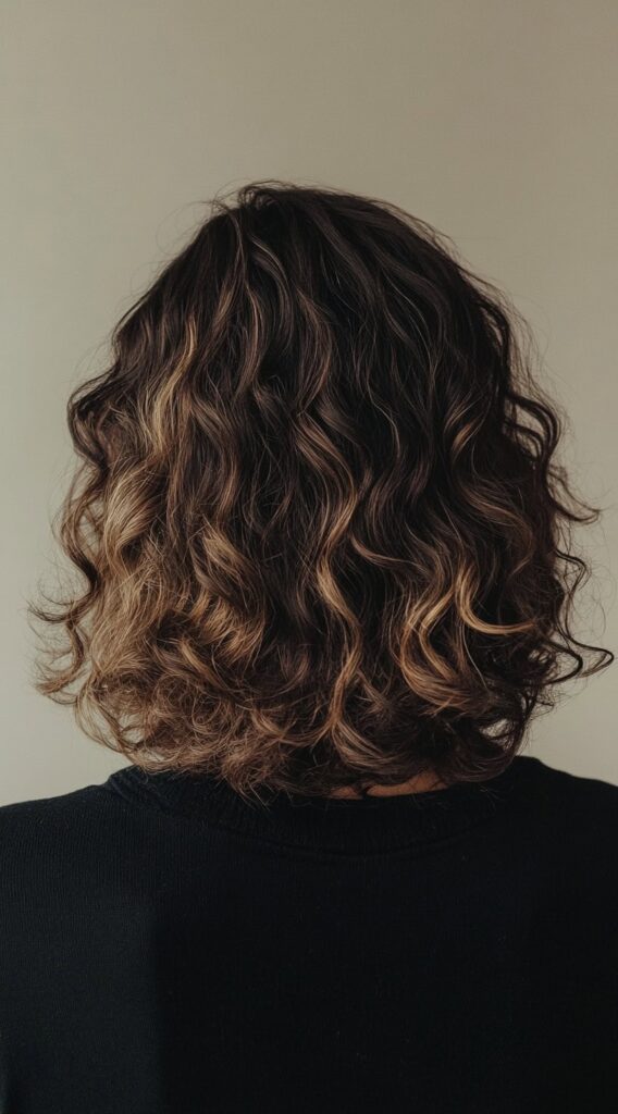 17 Dark Caramel Balayage Ideas: Transform Your Look with Stunning Hair Color Combinations 8 tousled short curls with light caramel highlights