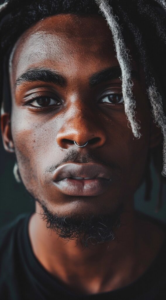 17 Black and White Hairstyles for Men: Stand Out with These Trendy Ideas 13 two tone dreadlocks