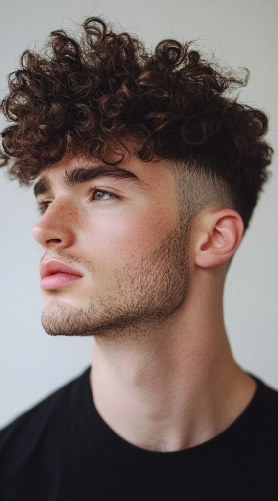 23 Curly Hairstyles for Men with Fade: Bold and Stylish Ideas for Every Curl Type 23 undercut fade with curly pompadour