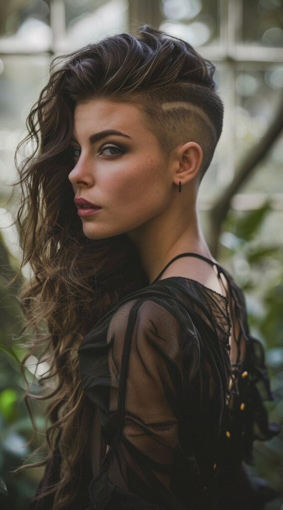 Undercut with Long Hair for Women: 23 Edgy and Elegant Hairstyle Ideas 15 undercut patterns
