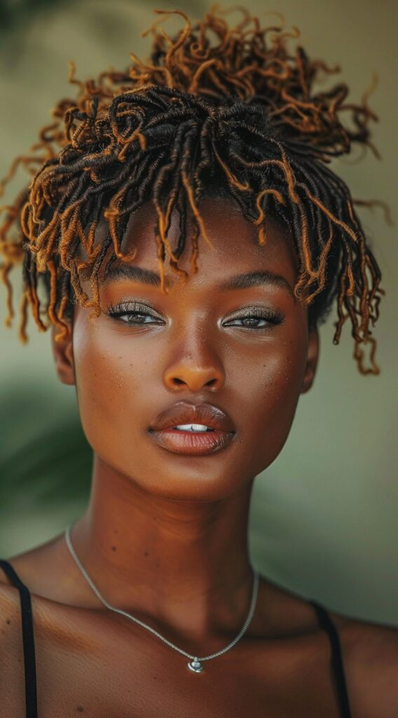 15 Thin Locs Hairstyles: Creative Looks for Modern Women 15 vibrant gradient colored ends for more depth