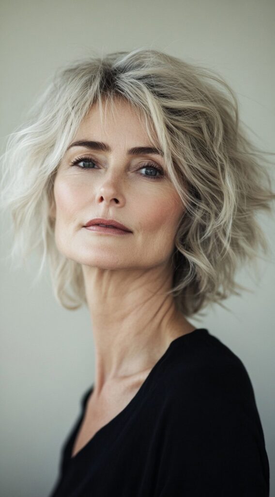 20 Volumizing Choppy Bob Hairstyles for Fine Hair 3 wavy bob with subtle highlights