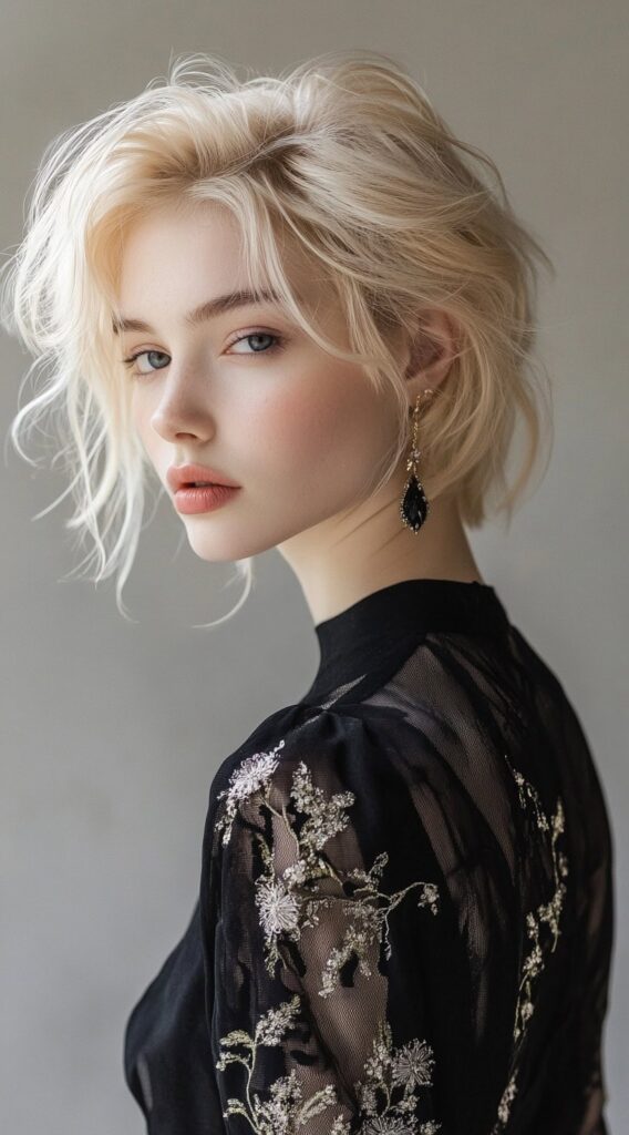 37 Formal Hairstyles for Short Hair: Elegant and Chic Ideas for Any Occasion 14 wavy bob with tousled layers