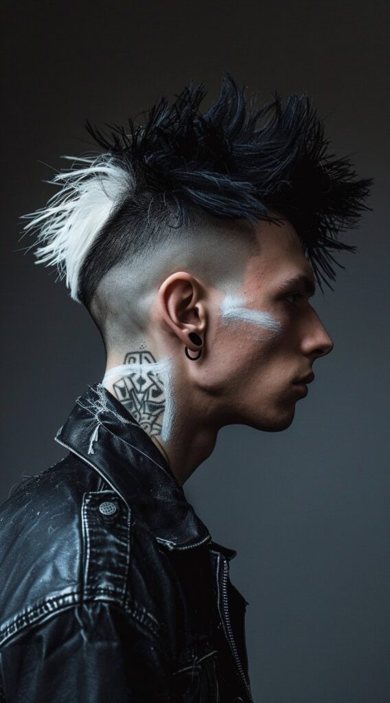 17 Black and White Hairstyles for Men: Stand Out with These Trendy Ideas 16 white back black front