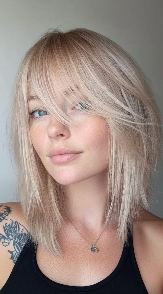 23 Stunning Hairstyles for Thin Fine Hair 13 wipsy lob with face framing layers