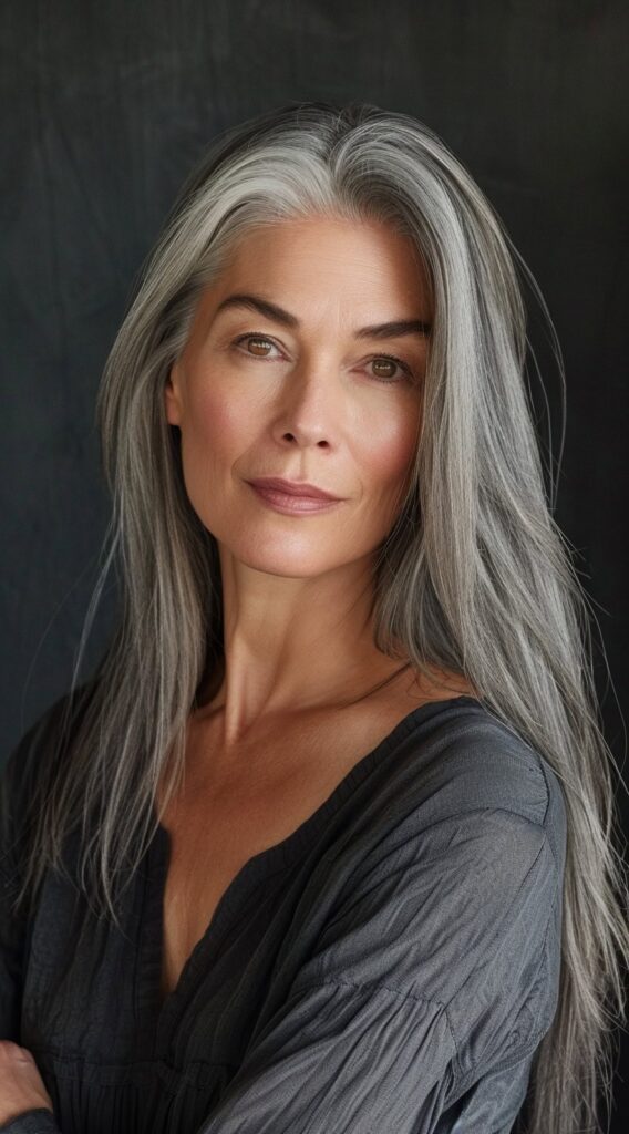 23 Salt and Pepper Hairstyles for Women Over 50 21 11111111