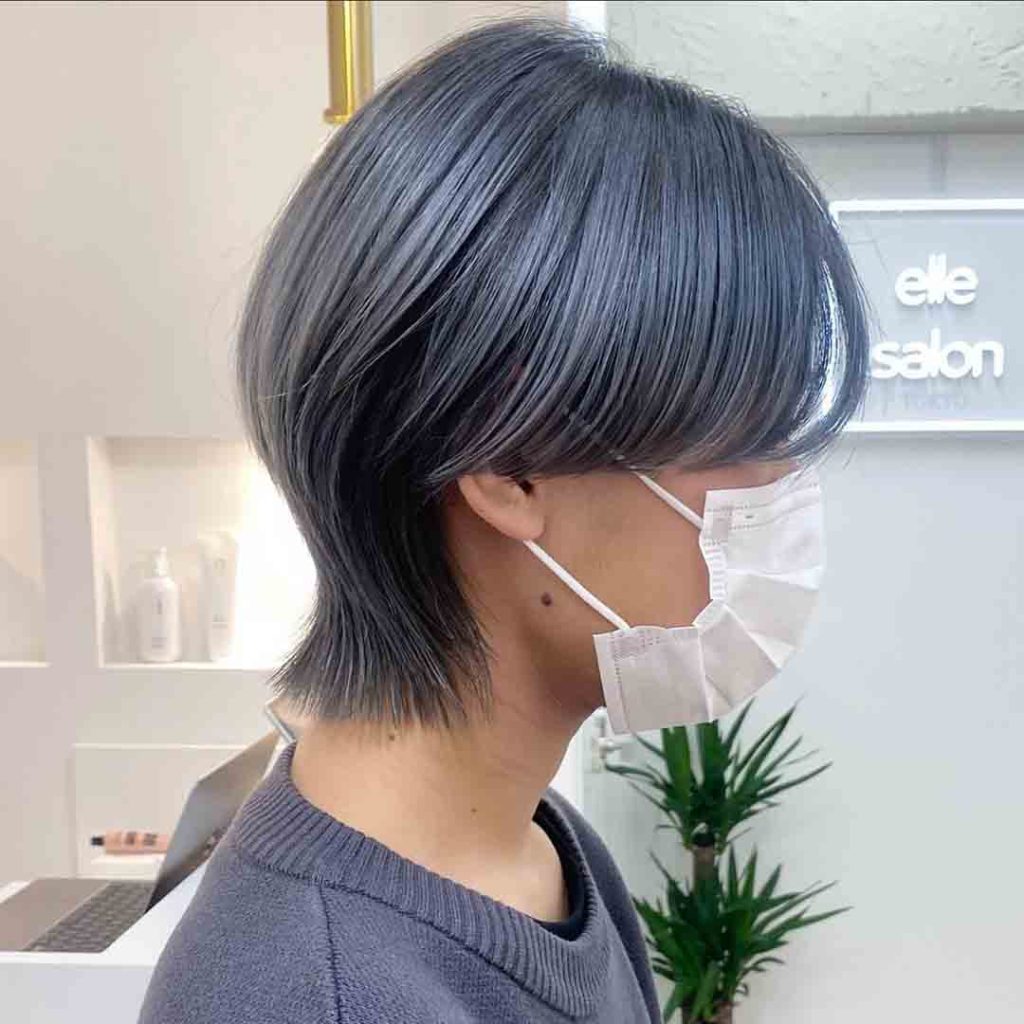 20 Classy Short Wolf Cut Ideas to Turn Heads! 16 Silvery-Blue Emo Style Wolf Cut