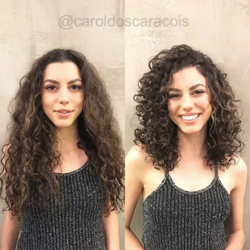 10 Latest Hairstyles for Naturally Curly Hair 2 2. Medium Curly Deep Side Part Hairstyle 1