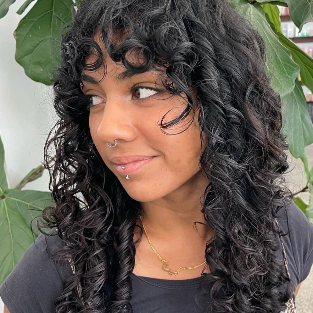 30 Best Curly Wolf Cut Ideas to Showcase Your Beautiful Curls 21 Soft Curly Wolf Cut in Mullet Style