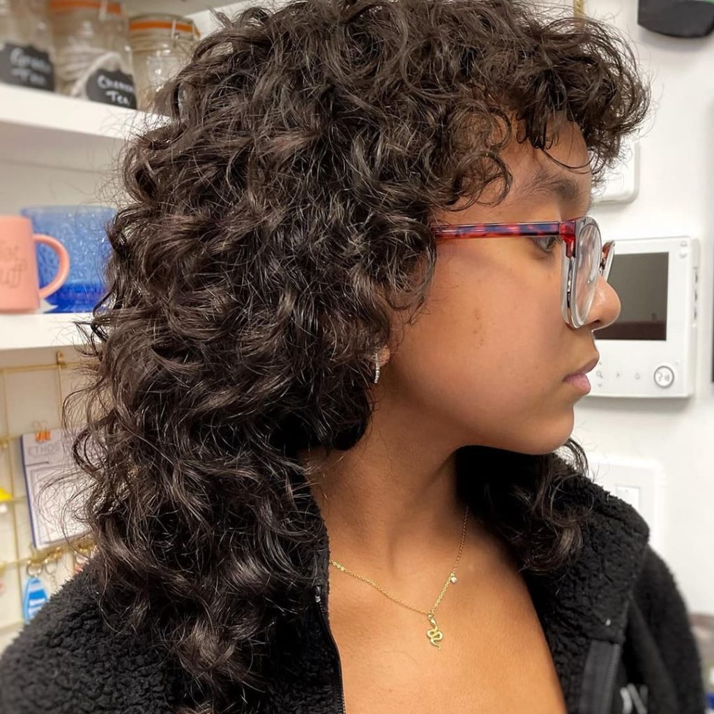 30 Best Curly Wolf Cut Ideas to Showcase Your Beautiful Curls 22 Long Shaggy Wolf Cut on Curly Hair