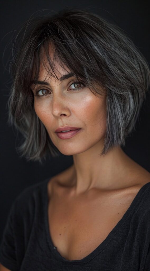 23 Salt and Pepper Hairstyles for Women Over 50 13 3333