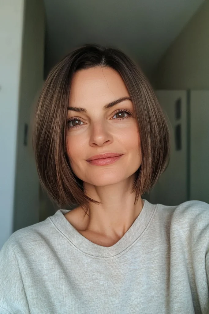 10 Age-Defying Hairstyles for Older Women 4 4. Classic French Bob with Caramel Lowlights