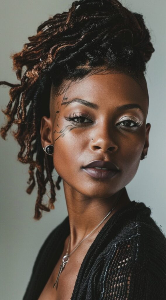23 Locs with Undercut Women Hairstyles: Bold and Beautiful Ideas 4 44