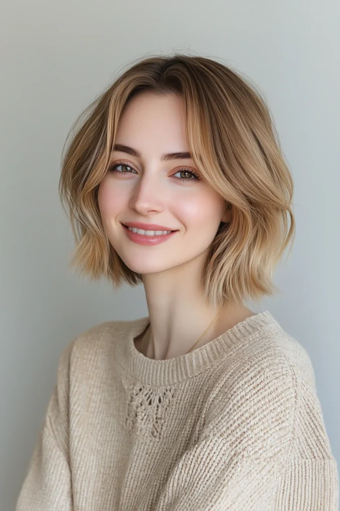 10 Stylish Bob Hairstyles for Thin Hair 5 5. Inverted Bob with Champagne Blonde Accents 1