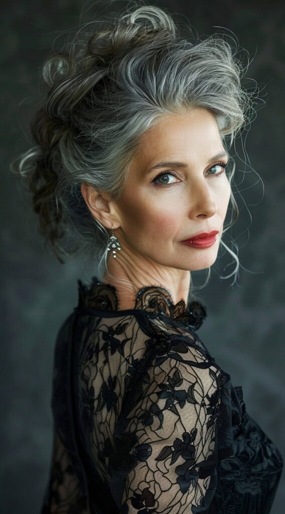 23 Salt and Pepper Hairstyles for Women Over 50 15 55555