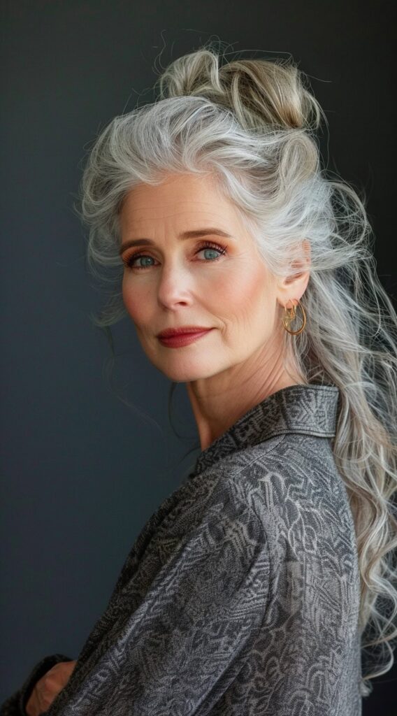 23 Salt and Pepper Hairstyles for Women Over 50 16 66666