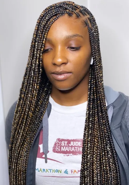 10 Small Box Braids Hairstyles 7 7. Long Knotless Braids 1