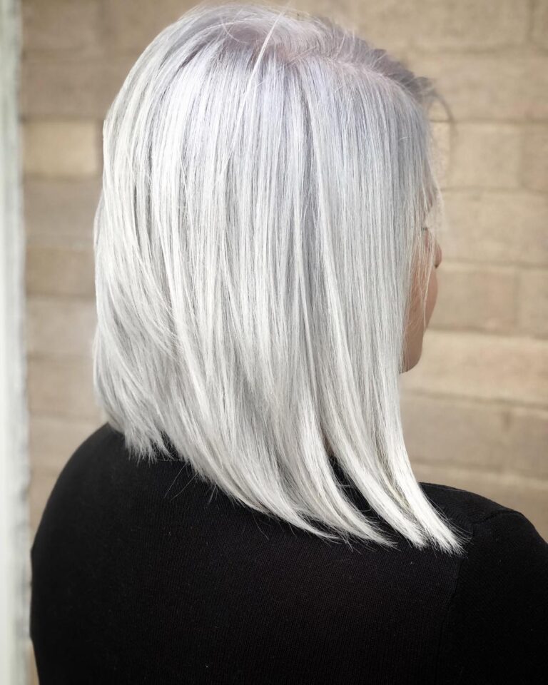 11 Fashionable Long Angled Bob Cuts 7 7. White Long Angled Bob