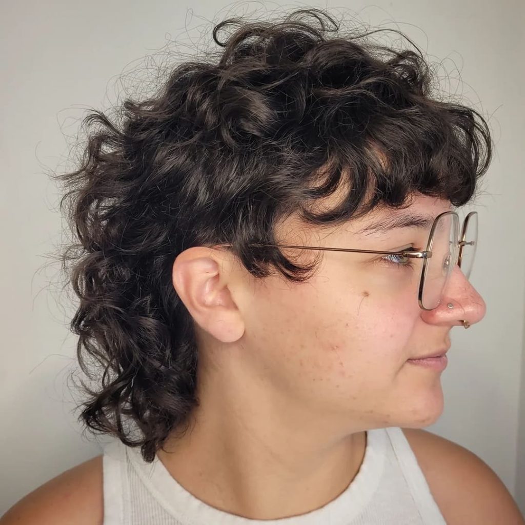 30 Best Curly Wolf Cut Ideas to Showcase Your Beautiful Curls 8 Shaggy Wolf Cut on Curly Hair