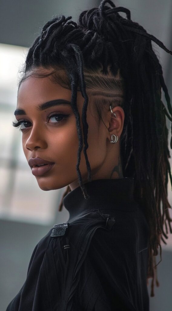 23 Locs with Undercut Women Hairstyles: Bold and Beautiful Ideas 18 77777