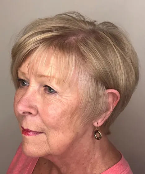 10 Best Hairstyles for Women Over 70 8 8. Short Dishwater Blonde Hairstyle Over 70