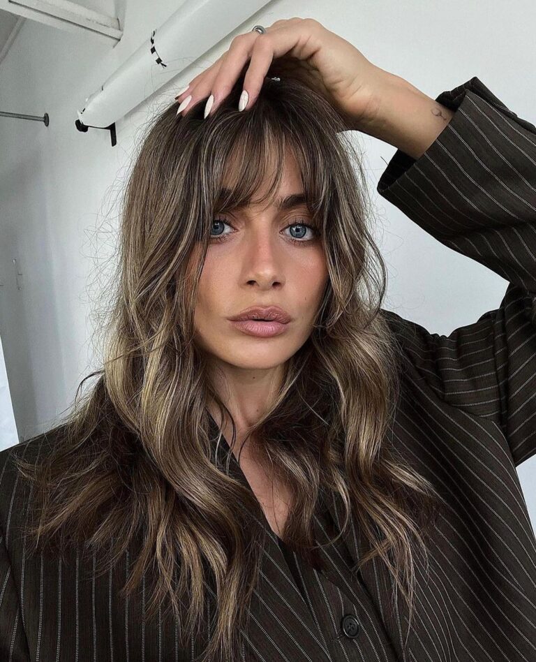 10 Haircut Ideas for Thin Hair 9 9 Long Bangs Hairstyle 1