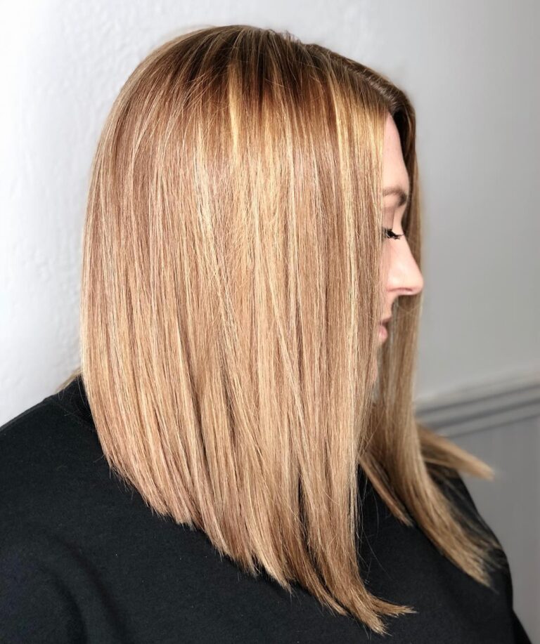 11 Fashionable Long Angled Bob Cuts 9 9. Long Angled Blonde Bob