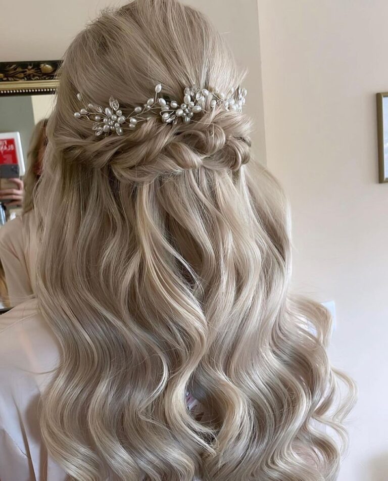 12 Stunning Hairstyles for Bridesmaids 9 9. Twisted Back Half Up Half Down Hair 1