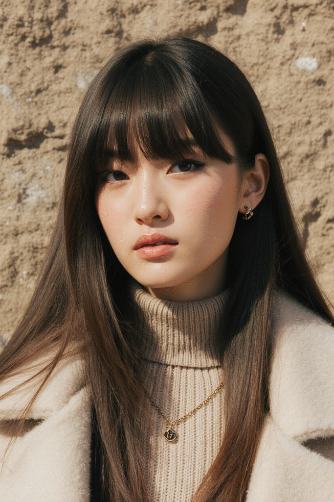 17 Bangs Covering One Eye Hairstyle Ideas 6 Asymmetrical Long Straight Hair with Bangs